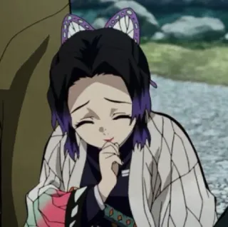 🎏 Shinobu Kocho Demon Slayer anime, demon slayer, shinobu kocho, character, smiling, manga telegram sticker