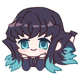🙂 Muichiro Tokito Demon Slayer Anime, Manga, Chibi, Carino, Kawaii whatsapp sticker