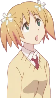 😮 anime, personagem, menina, desenho animado, uniforme escolar telegram sticker