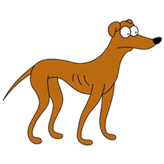 🐶 Santa's Little Helper The Simpsons dog, cartoon, The Simpsons, Santa's Little Helper, animal telegram sticker
