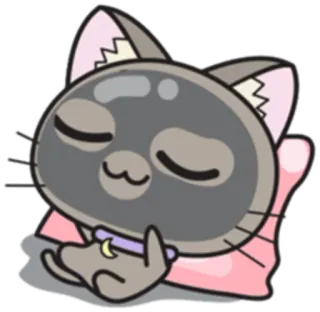 💆 cat, middle finger, offensive gesture, sleeping, sticker, cartoon, rude whatsapp sticker