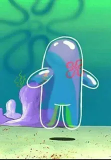 😶 мультфильм, Спанч Боб, пузырь, цветок, Nickelodeon whatsapp sticker
