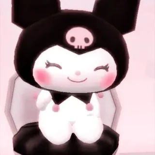 🦕 Kuromi Kuromi, Sanrio, desenho animado, fofo, kawaii, personagem whatsapp sticker