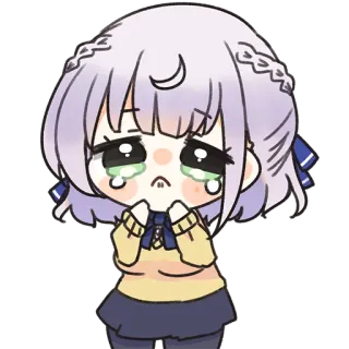😭 anime, manga, cartoon, sad, crying, girl, kawaii telegram sticker