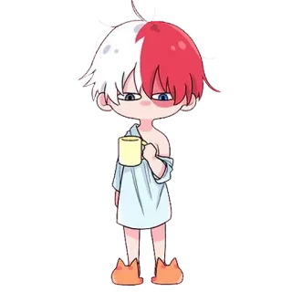 😪 Shoto Todoroki My Hero Academia Anime, Manga, Shoto Todoroki, My Hero Academia, verschlafen, süß telegram sticker