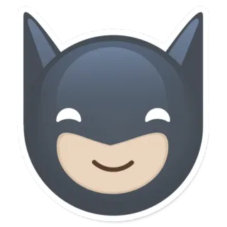 🙂 Batman bat, cartoon, superhero, comic book telegram sticker