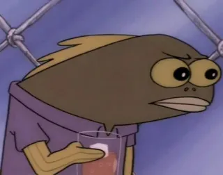 🧼 Cartoon, Fisch, Spongebob, Figur, Trinken, Meme, Lustig whatsapp sticker