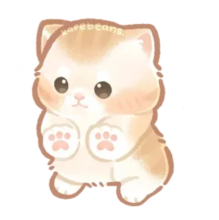 🐾 karebeans. 猫, かわいい, カワイイ, 動物, ペット, 子猫, 漫画 telegram sticker