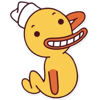 👌 утка, мультфильм, животное, моряк, птица, милый telegram sticker