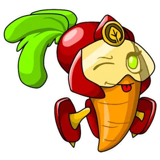 😉 zanahoria, verdura, personaje, comida, dibujo animado whatsapp sticker
