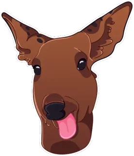 😋 Hund, Tier, süß, Haustier, braun, zahm whatsapp sticker