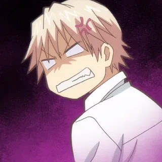 🎵 Anime, Arrabbiato, Espressione, Manga, Personaggio whatsapp sticker