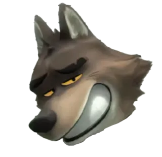 😏 волк, животное, мультфильм, стикер, персонаж telegram sticker