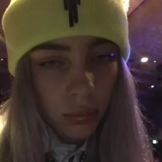 💘 Billie Eilish 歌手, 名人, 音乐, 肖像, 女人, 人物 telegram sticker