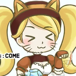 🦄 COME cartoon, cat, girl, kawaii, cute telegram sticker