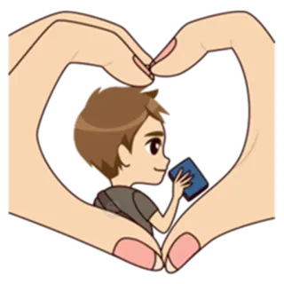 ❤ Herz, Hände, Liebe, Süß, Cartoon, Figur telegram sticker