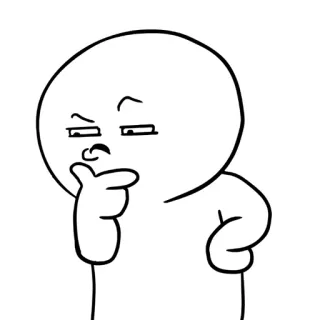 🤔 thinking, cartoon, face, gesture, curious telegram sticker