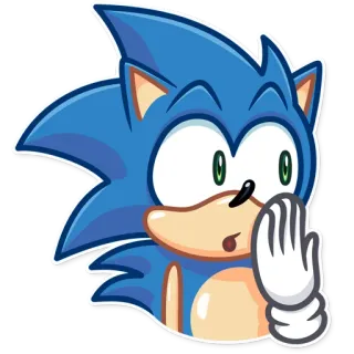 👀 Sonic the Hedgehog sonic, riccio, cartone animato, sorpreso, blu, gioco telegram sticker