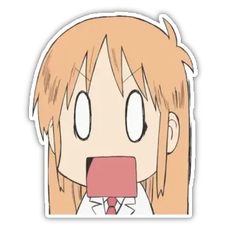 🥶 Hakase Shinonome Nichijou anime, Nichijou, Hakase, chocado, surpreso, fofo, mangá telegram sticker