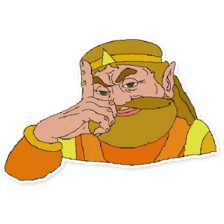 👑 King Harkinian The Legend of Zelda CD-i games King Harkinian, Legend of Zelda, CD-i, Meme, Video Game Character, character telegram sticker