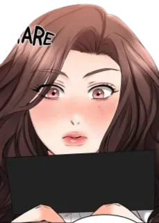 😳 ARE mulher, anime, adesivo, rubor telegram sticker