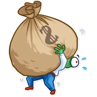 Banker Frog whatsapp stickers