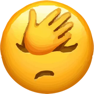 🤭 Emoji, Facepalm, Frustration, Emotion, Reaktion whatsapp sticker