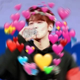 〽 corazón, amor, lindo, persona, kpop, fan telegram sticker