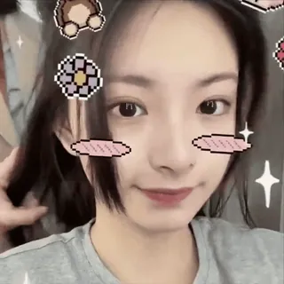 🥭 wajah, wanita, potret, gadis, selfie telegram sticker