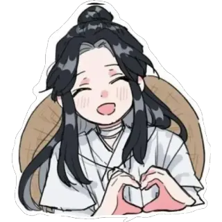 ❤️ cartoon, anime, cute, heart, character, sticker whatsapp sticker