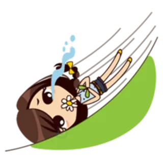 😢 Mädchen, Anime, Süß, Weinend, Traurig, Illustration, Aufkleber, Cartoon telegram sticker