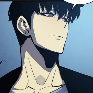 🍷 Sung Jinwoo Solo Leveling anime, sung jinwoo, solo leveling, manhwa, character telegram sticker