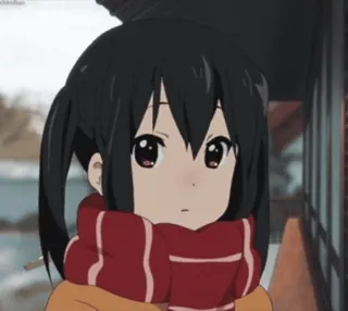 ❤️ アニメ, 女の子, マフラー, 可愛い, 冬, 漫画 whatsapp sticker