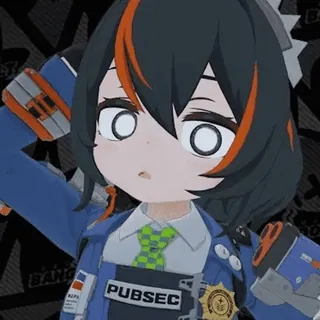 🫠 PUBSEC 애니메이션, 소녀, 만화, 캐릭터, 유니폼, 공공 부문 telegram sticker
