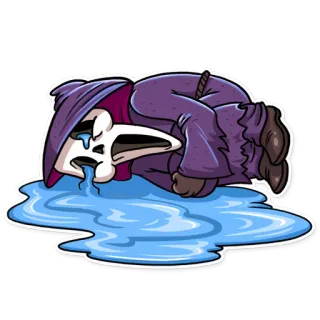 😭 Pestarzt, weinend, traurig, Maske, Cartoon telegram sticker