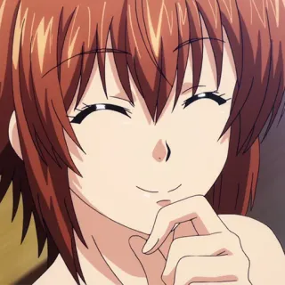 🌊 anime, mulher, sorrindo, personagem telegram sticker