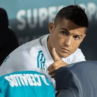 🖤 Cristiano Ronaldo 足球, 美式足球, 运动员, 点赞, 球员 telegram sticker