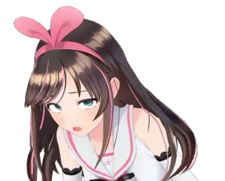😪 Kizuna AI Anime, Garota, Orelhas de coelho, Fofa, VTuber, Kizuna AI telegram sticker