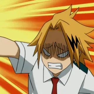 ⚡️ Denki Kaminari My Hero Academia Anime, My Hero Academia, Denki Kaminari, Personaje, Fanart whatsapp sticker