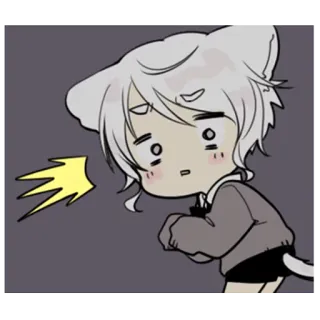 😨 Anime, Kawaii, Süß, Manga, Katze, Chibi, Figur telegram sticker