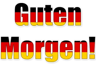 👋 Guten Morgen! pozdrowienia, rano, niemiecki, dzień dobry whatsapp sticker