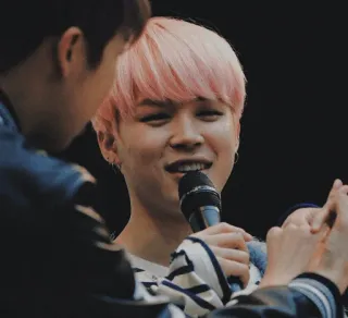 ☁️ Jimin jimin, kpop, bts, cantor, microfone, música telegram sticker