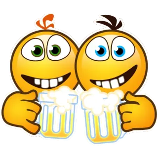 🍻 emojis, beer, friends, celebration, drink, alcohol telegram sticker