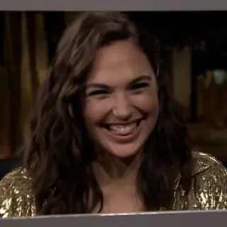 😆 Gal Gadot actress, celebrity, woman, smile, portrait telegram sticker