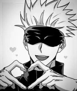 ♥ Gojo Satoru Anime, Manga, Gojo Satoru, Coeur, Amour telegram sticker
