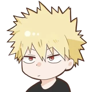 😕 Katsuki Bakugo My Hero Academia Anime, Manga, Held, Boos, Bakugo telegram sticker