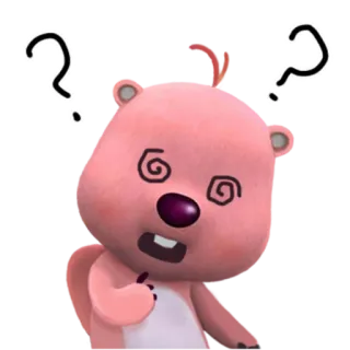 💬 質問, 漫画, 動物, 混乱, めまい telegram sticker
