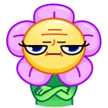 ⛔️ bunga, emoji, kartun, tanaman, lucu, pemarah telegram sticker