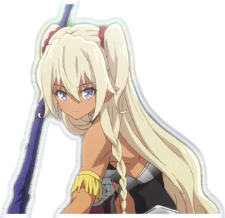 😐 anime, female, character, illustration, portrait telegram sticker