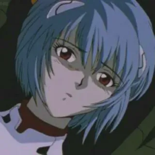 💙 Rei Ayanami Neon Genesis Evangelion anime, rei, ayanami, evangelion, sad, girl telegram sticker